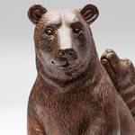 Oggetto decorativo Relaxed Bear Family Marrone - Pietra