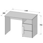 Schreibtisch Arkina Beige - Weiß - Holzwerkstoff - 110 x 75 x 60 cm