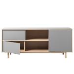 Dressoir Berri massief eikenhout - grijs/bruin