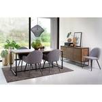 Sideboard Ratho Echtholzfurnier / Metall - Eiche Dunkel