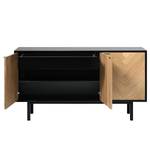 Sideboard Charlo Echtholzfurnier - Eiche / Schwarz