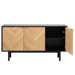 Sideboard Charlo Echtholzfurnier - Eiche / Schwarz