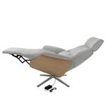 Fauteuil relax Anderson III Tissu Saia: Gris clair - Chrome brillant - Chêne