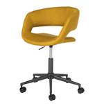 Chaise de bureau Buggio Tissu Cors: Jaune curry - Noir