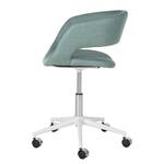 Chaise de bureau Buggio Tissu Cors: Gris menthe - Blanc