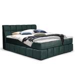 Lit boxspring Casa View Bleu pétrole - 160 x 200cm - Matelas double D2/D3