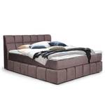 Boxspringbett Casa View Taupe - 180 x 200cm - Doppelmatratze H2/H3