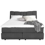 Boxspringbett Acworth Dunkelgrau - 160 x 200cm - Doppelmatratze H2/H4