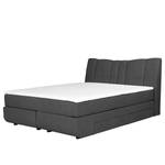 Lit boxspring Acworth Gris foncé - 160 x 200cm - Matelas double D2/D4