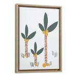 Tableau déco Uriana Palme Multicolore - Bois manufacturé - 30 x 42 x 4 cm