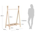 Tipi Garderobe Maralis Beige - Massivholz - 99 x 148 x 50 cm