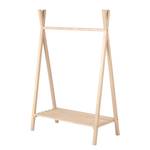 Portant à vêtements Maralis Beige - Bois massif - 99 x 148 x 50 cm