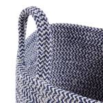 Panier de rangement Sayana Bleu - Blanc - Fibres naturelles - 25 x 25 x 25 cm