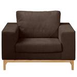 Fauteuil Darling Microfibre - Microfibre Tulia: Marron foncé