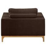 Fauteuil Darling Microfibre - Microfibre Tulia: Marron foncé