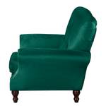 Fauteuil Dassel fluweel - Velours Onoli: Antiek groen