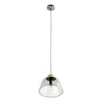 Hanglamp Fauna ijzer/transparant glas - 1 lichtbron