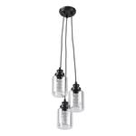 Hanglamp Ferna ijzer/transparant glas - 3 lichtbronnen