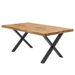 Table Alessia Largeur : 160 cm - Noir - Forme en X - Bord droit