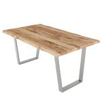 Table Alessia Largeur : 180 cm - Argenté - Trapézoïdal - Bord d'arbre