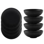 Tafelservice Caviar Black (8-teilig) Keramik - Schwarz