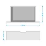 Bettkasten Tinda Weiß - Holzwerkstoff - 95 x 25 x 46 cm