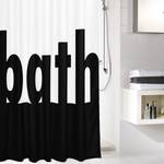 Douchegordijn Bath polyester - zwart/wit