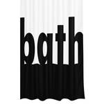 Rideau de douche Bath Polyester - Noir / Blanc