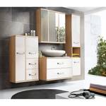 Meuble sous lavabo Frejus Blanc brillant / Imitation chêne Sonoma :