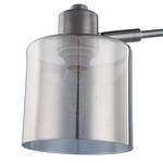 Tafellamp KOLIND Glanzend grijs metaal/Rookglas