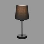 Lampe Noa Coton / Fer - 1 ampoule - Noir