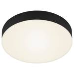 LED-plafondlamp Flame I polycarbonaat/ijzer - 1 lichtbron - Zwart - Diameter: 21 cm