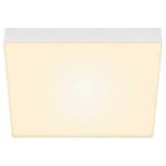 Plafonnier Flame II Polycarbonate / Fer - 1 ampoule - Blanc - Largeur : 29 cm