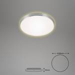 LED-Deckenleuchte Flet Polycarbonat / Eisen - 1-flammig - Silber - Durchmesser: 28 cm