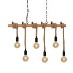 Hanglamp Jute ijzer - 6 lichtbronnen