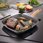 Grillpan STONELINE Back to Nature aluminium - handgreep met houten look