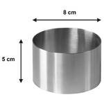 Cercles de pâtisserie Kiberg (8 él.) Acier inoxydable - Aspect acier inoxydable