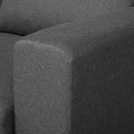 Canapé d’angle Summer Microfibre - Tissu Mavie: Anthracite - Méridienne courte à gauche (vue de face) - Sans fonction couchage