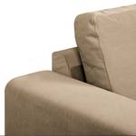 Ecksofa Summer Samt - Samt Vaia: Beige - Longchair davorstehend rechts - Ohne Schlaffunktion