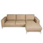 Ecksofa Summer Strukturstoff - Recycelter Strukturstoff Gesa: Beige - Longchair davorstehend rechts - Ohne Schlaffunktion