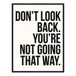 Poster con cornice Dont look Back.. Faggio massello / Plexiglas - 63 x 83 cm