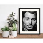 Afbeelding Johnny Depp massief beukenhout/plexiglas - 53 x 63 cm