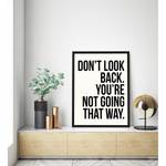 Poster con cornice Dont look Back.. Faggio massello / Plexiglas - 73 x 93 cm