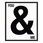 Poster con cornice You and Me Faggio massello / Plexiglas - 53 x 63 cm