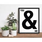 Bild You and Me Buche massiv / Plexiglas - 43 x 53 cm