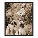 Afbeelding With the dogs massief beukenhout/plexiglas - 53 x 63 cm