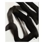 Afbeelding Abstract black brush stroke alu-dibond/plexiglas - 50 x 60 cm