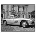 Poster cornice Mercedes 300 sl Gullwing Faggio massello / Plexiglas - 93 x 73 cm