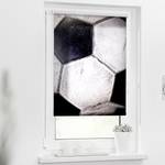 Store enrouleur sans perçage Foot rétro Polyester - Noir / Blanc - 60 x 150 cm