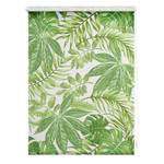 Store enrouleur sans perçage Feuilles Polyester - Vert - 120 x 150 cm